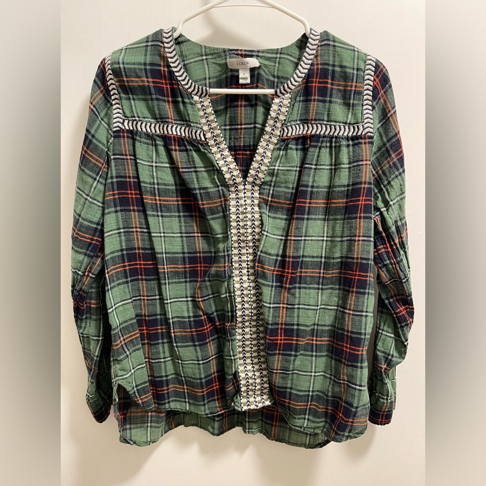 JCrew popover top.used good condition.